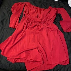 Red shein romper